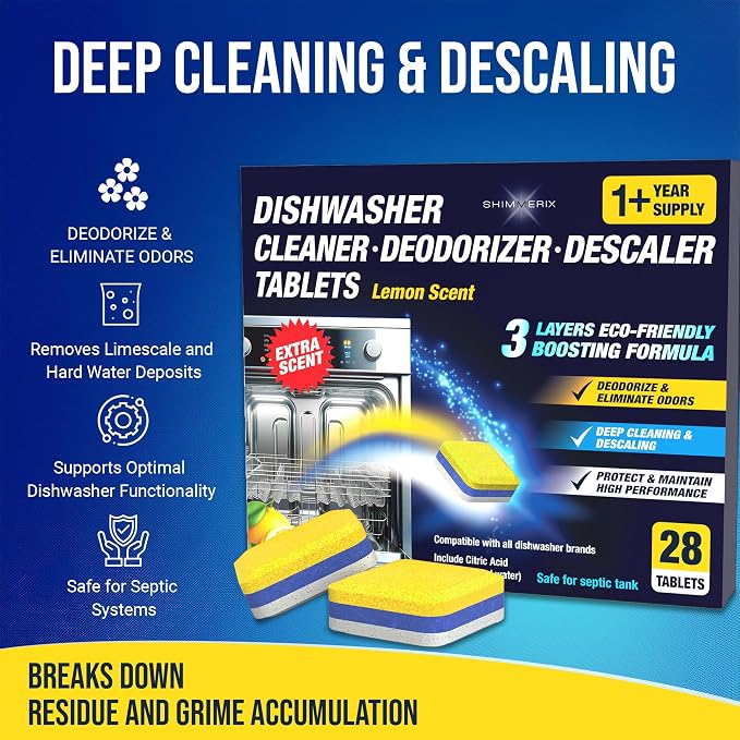 Dishwasher Cleaner Deodorizer Descaler Tablets - Image 3