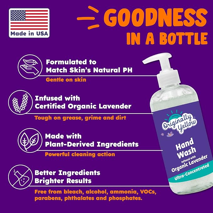 Originally Yellow Plant-Based Hand Soap All Natural Infused - Image 2