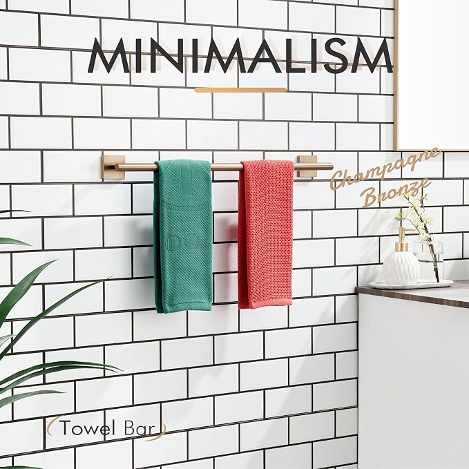 KOKOSIRI Bathroom Towel Bar Bath Towel Holders - Image 3