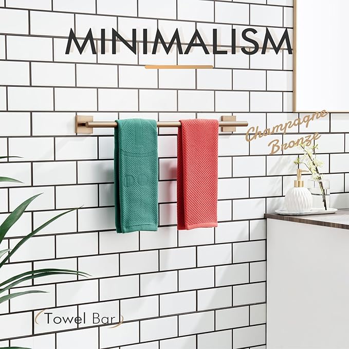KOKOSIRI Towel Bar Bathroom Towel Holder - Image 3
