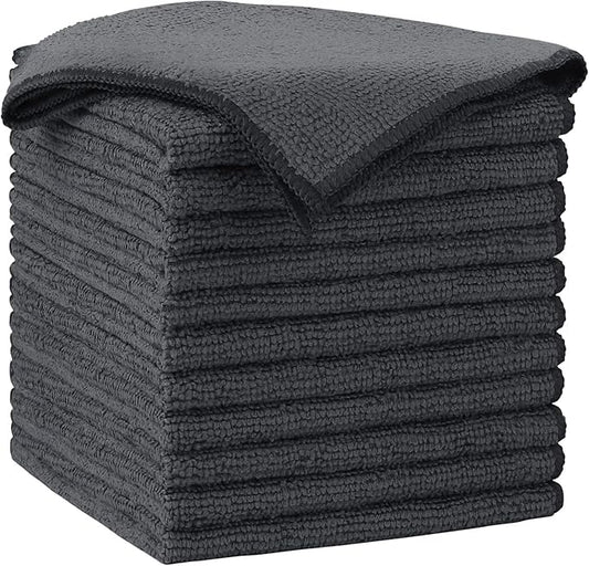 AIDEA Microfiber Cleaning Cloth-12PK, Soft Microfiber Towels by AIDEAHOME