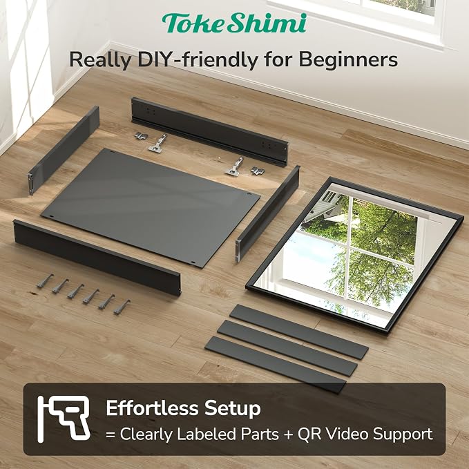 TokeShimi 24 x 32 Black Medicine Cabinet - Image 3