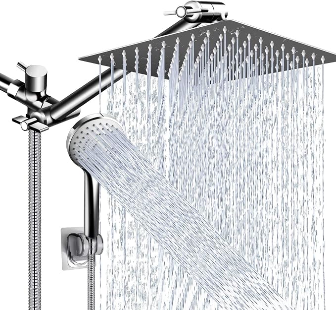 Shower Head Combo, 10 Inch High Pressure Rain Shower Head by PINWIN