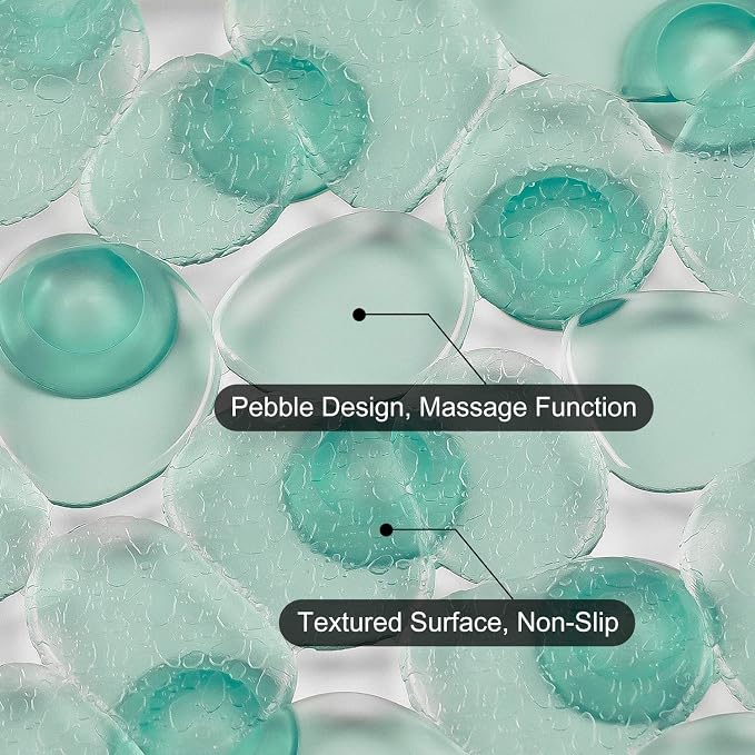 WELTRXE Pebbles Bathtub and Shower Mat Non Slip, Oval Bath Mats - Image 3