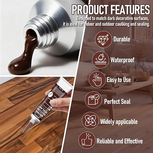 JAOJAO Brown Silicone Caulk - Image 2