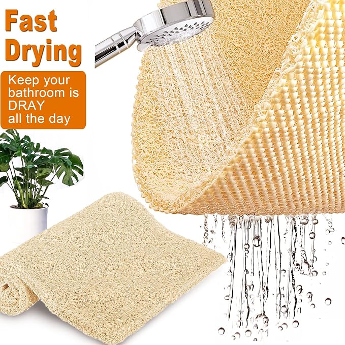 Shower Mats Non Slip for Elderly, 24x47’’Extra Lager Loofah Bath Mats for Shower - Image 3