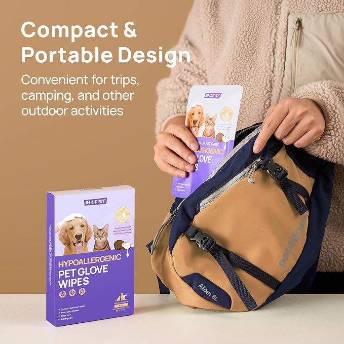 HICC PET Cleaning Deodorizing Glove Wipes - Image 6