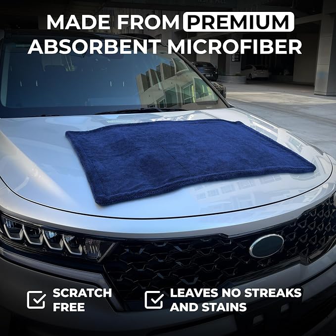 Large Car Drying Towel, 1300 GSM Professional Car Towel - Image 4