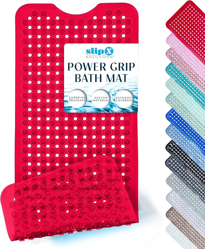 SlipX Solutions Power Grip Bathtub Safety Mat | Precision Grip Technology by SlipXSolutions