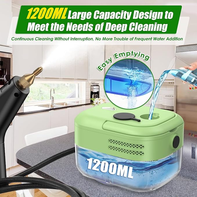 3BAR Steam Cleaner, 2200W Handheld Steam Cleaner whit 8 Accessories - Image 4