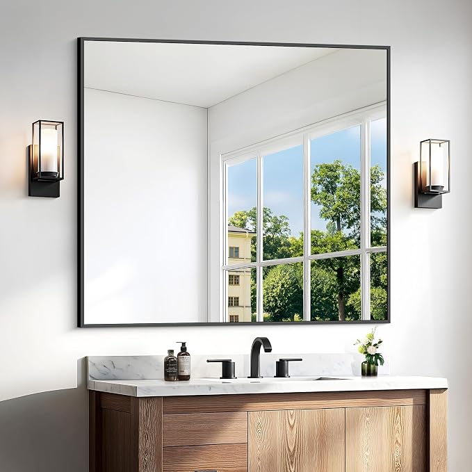 BONEWEI Bathroom Mirror, 36x40 inch Wall Mirror - Image 8