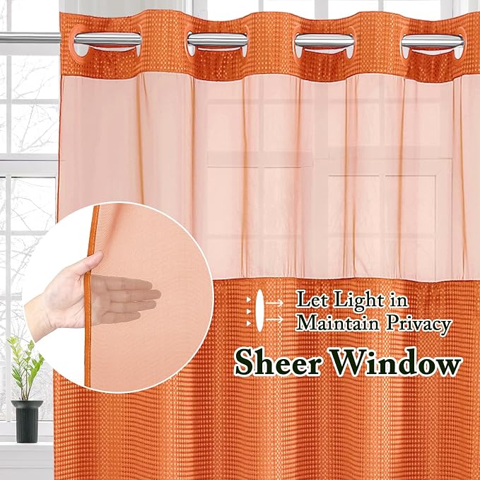 Gibelle Stall Small Shower Curtain 36x74, Waffle Weave Shower Curtain - Image 2