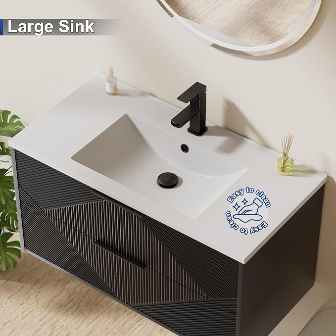 LUCKWIND 36" Floating Bathroom Vanity - Image 4