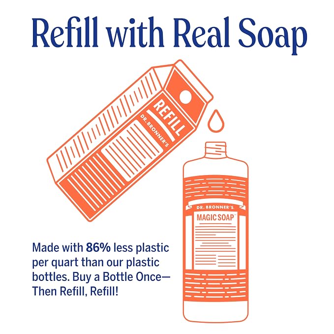Dr. Bronner's Pure-Castile Magic Soap Liquid- Made - Image 2