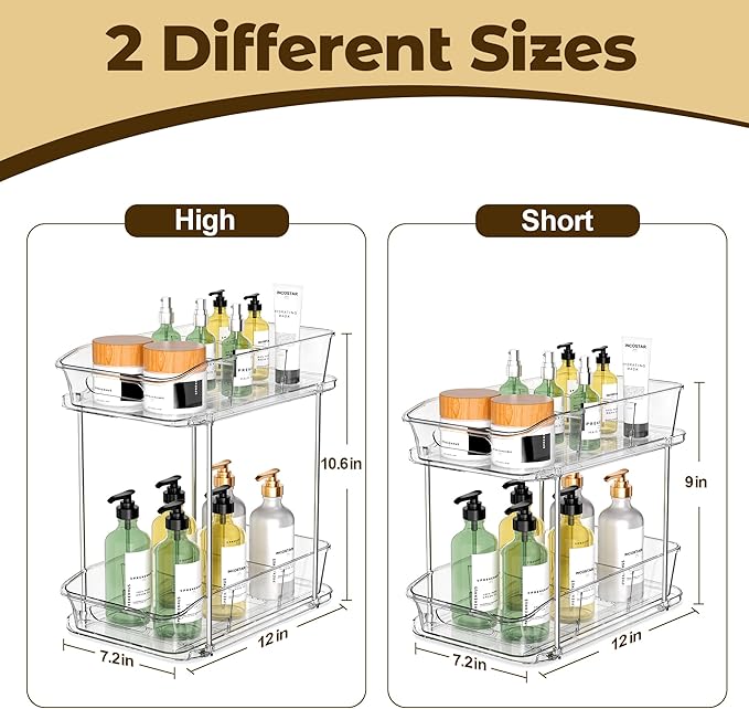 2 Tier Pull-Out Storage Organizer - Image 2