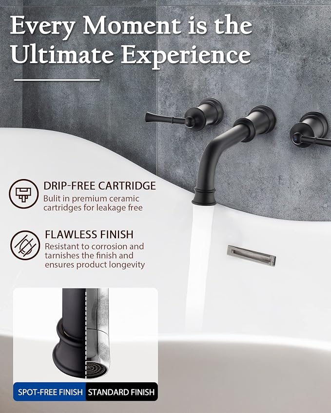 High Flow Wall Mount Tub Filler - Image 2