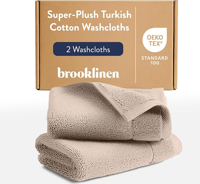 Brooklinen Super-Plush Turkish Cotton Washcloths by Brooklinen