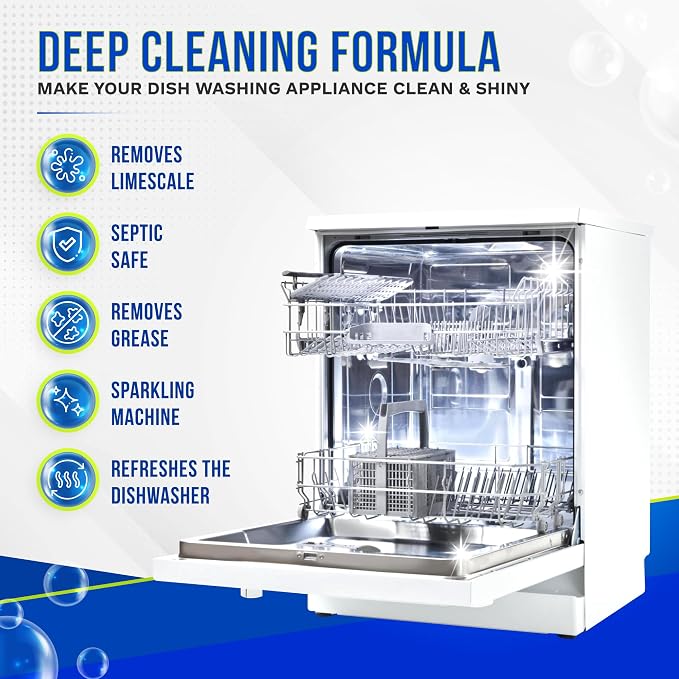 Dishwasher Cleaner and Deodorizer Tablets 26-Pack, Deep Cleaning Descaler - Image 6