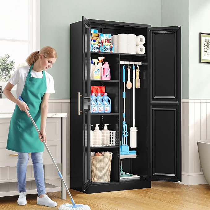 SISESOL 71" Tall Storage Cabinet - Image 4