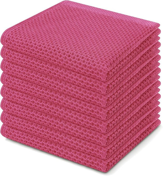 Homaxy 100% Cotton Waffle Weave Kitchen Dish Cloths, Ultra Soft Absorbent Quick by Homaxy