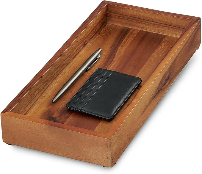 Demigo Acacia Wood Valet Tray & Catchall by Demigo