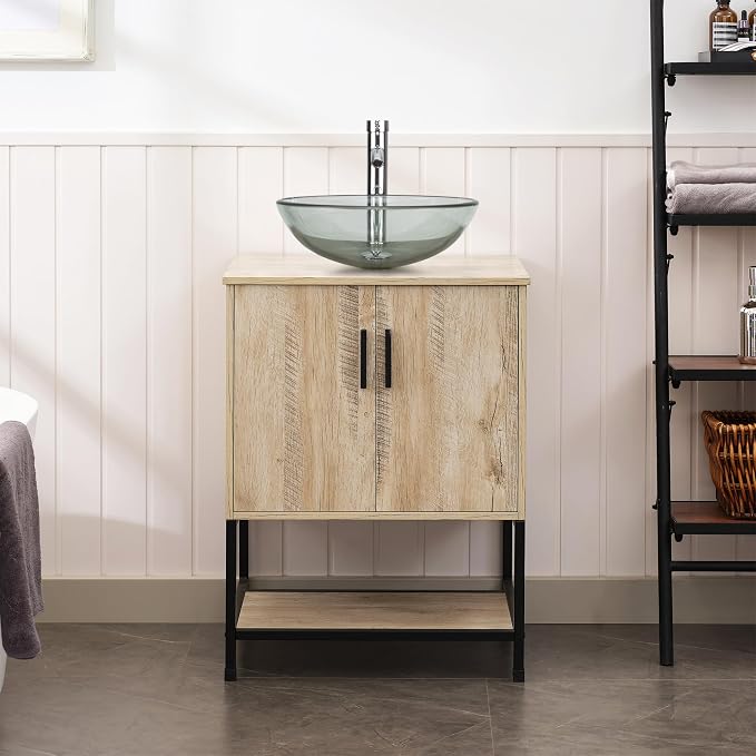 UEV 24" Bathroom Vanity, Oak Color Bathroom Vanity Set - Image 4
