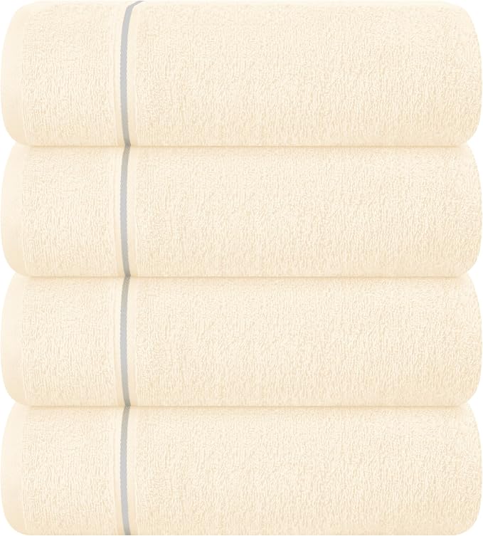 MyOwn Ultra Soft 4 Pack Oversized Bath Towel Set 27x54 inches, 100% Cotton Bath by Unknown