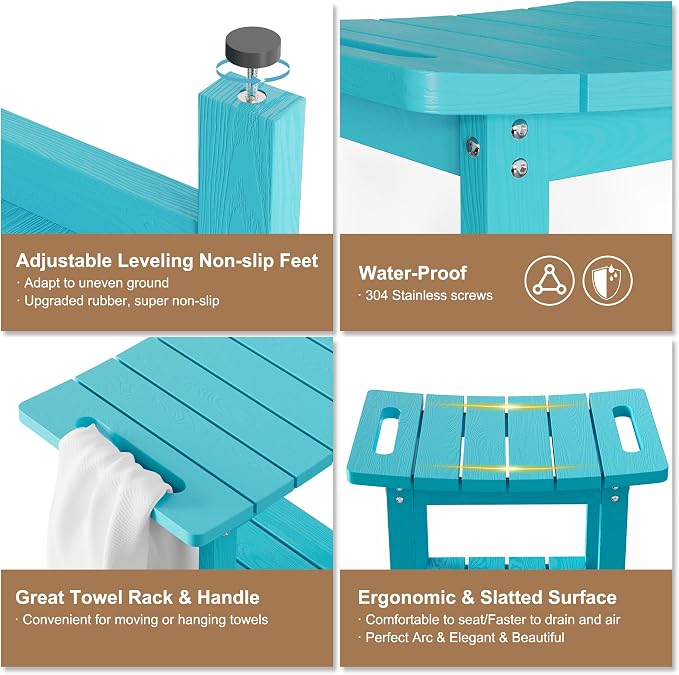 HIPS Shower Benches for Inside Shower, Shower Stool - Image 3