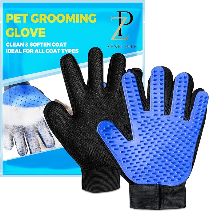 Upgrade Pet Grooming Gloves, Grooming Gloves by ZENELANEP