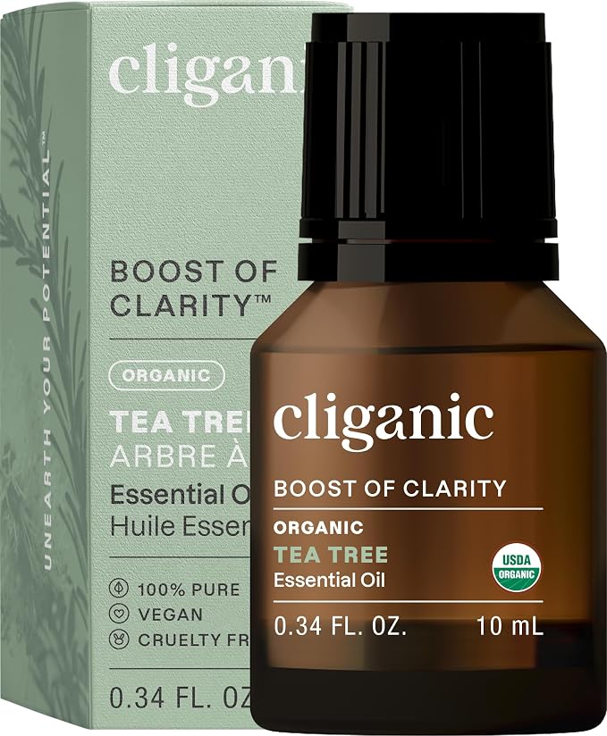 Cliganic Organic Tea Tree Essential Oil, 100% Pure Natural, by Cliganic