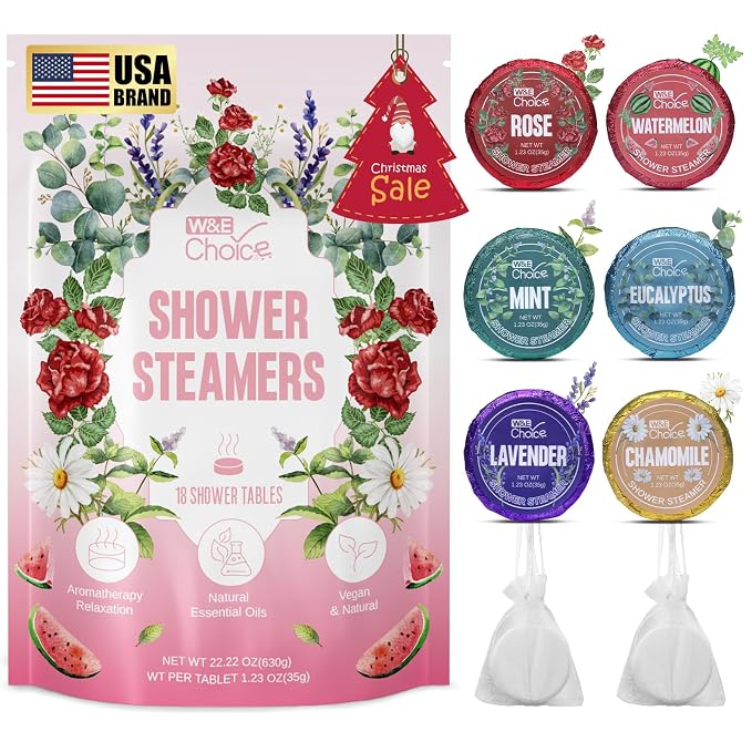 W&E Choice Shower Steamers Aromatherapy 18 Pcs- Shower Bombs by WEChoice