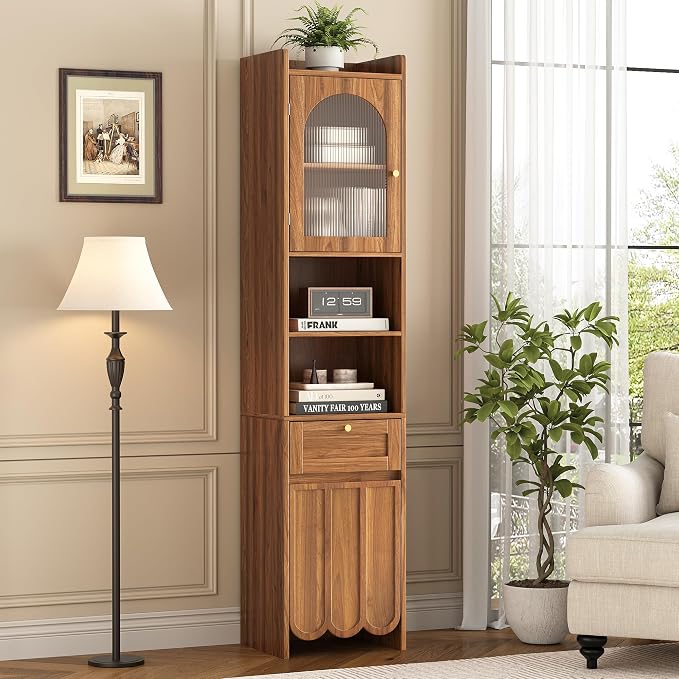 Maupvit 68” Tall Bathroom Storage Cabinet, Narrow Freestanding Cabinet - Image 4