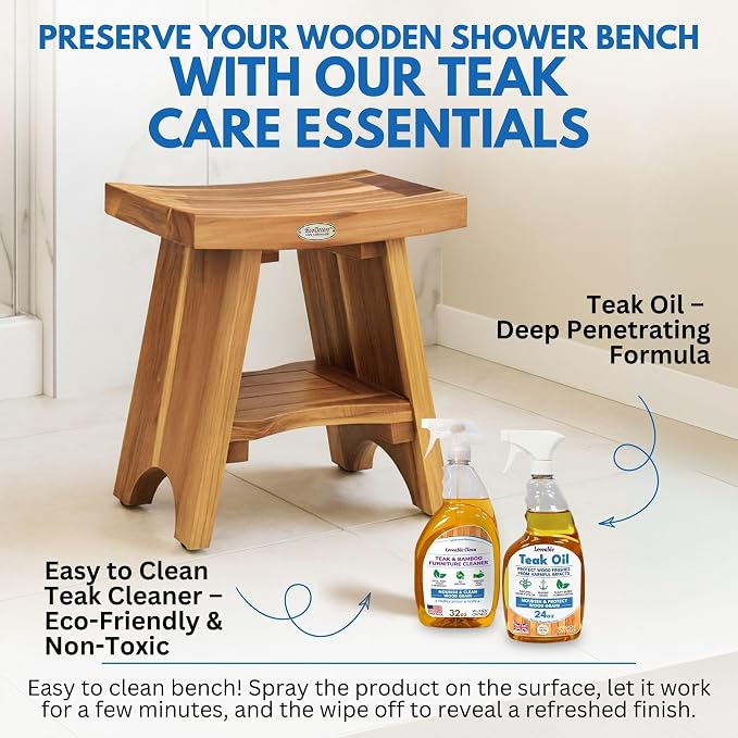 EcoDecors Teak Shower Bench - Image 7