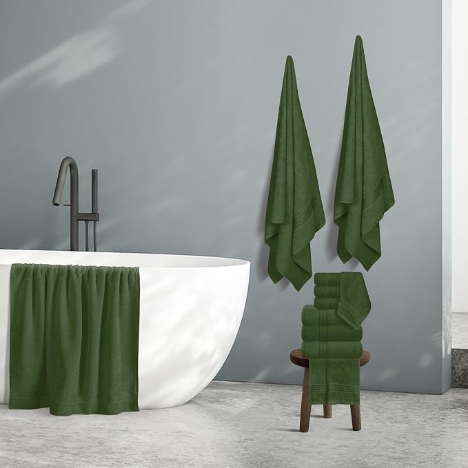 Belizzi Home 100% Cotton Towel Set, Contains 6 Soft Bath Towel, 6 Hand Towels - Image 5