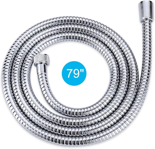 Aleasha Chrome Finished Shower Hose, 79 Inch SUS 304 Stainless Steel Extra Long by ALEASHA