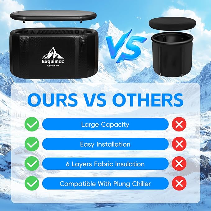 Ice Bath Tub, 216 Gallon Inflatable Cold Plunge Tub - Image 2