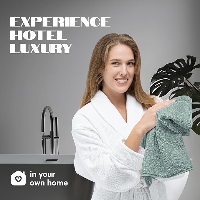 White Classic Green Hand Towels - Image 7