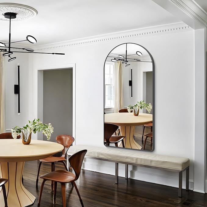 Arched Bathroom Mirror, Wall Mounted Mirror, Living Room, Vertically Hanging - Image 4