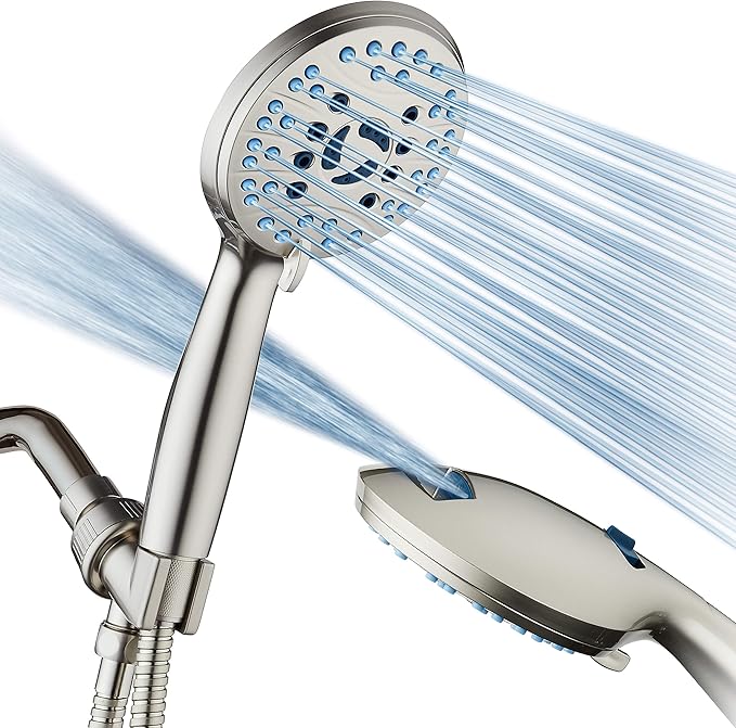 Hotel Spa AquaCare High Pressure 8-mode Handheld Shower Head, Anti-clog Nozzles by HotelSpa