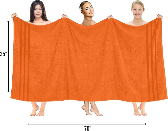 RIVERSIDE Pack of 2 Extra Large Bath Sheets 35 x 70 Inches - Image 2