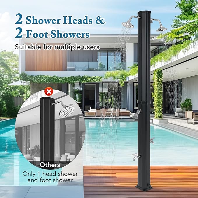 Giantex 9.3 Gallon Outdoor Shower, Solar Shower - Image 5