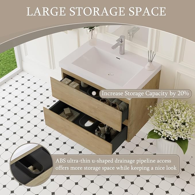 30 Inch Floating Bathroom Vanity - Image 3