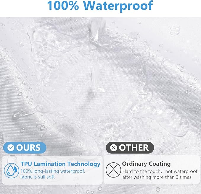 120GSM Ultimate Waterproof Fabric Shower Curtain Liner - Image 3