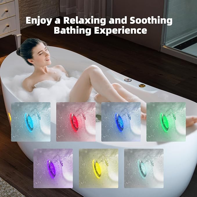 WOODBRIDGE 72" x 35-3/8" Whirlpool and Air Bath Heated Soaking Combination Tub - Image 18