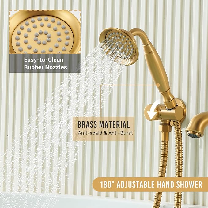 DASAN Antique Wall Mount Tub Filler Faucet - Image 4