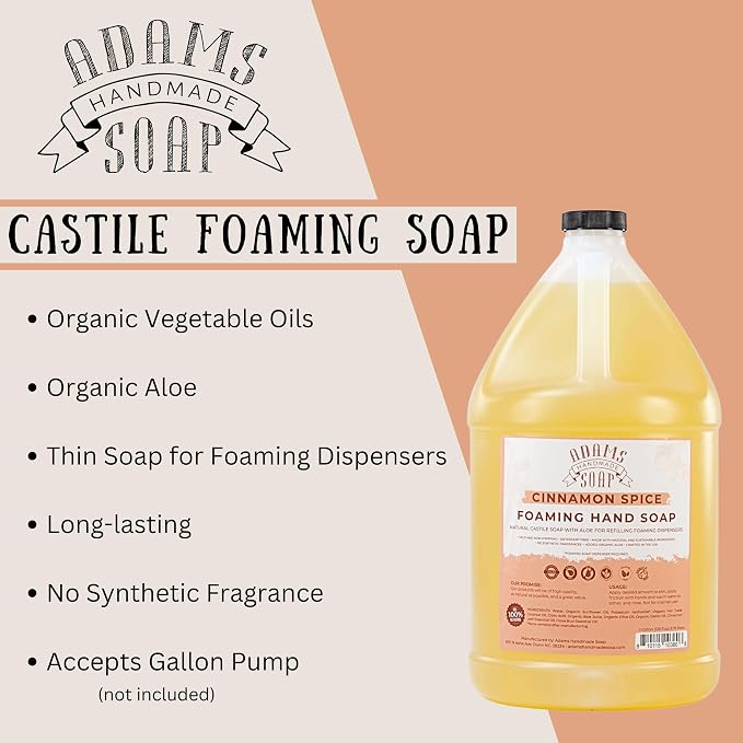 Adams Handmade Soap Liquid Foaming Soap 1 Gal - Image 3