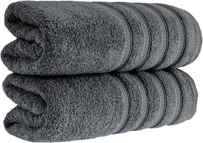 HALLEY Turkish 2 Pack Premium Bath Towels 650 GSM Highly Absorbent Super Soft - Image 2