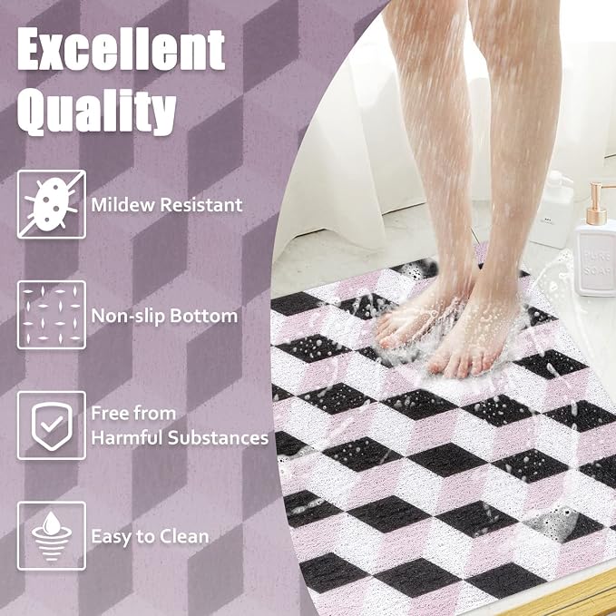 Square Shower Mat Non-Slip 24x 24 Inch, Soft Comfort Bath Mat - Image 7