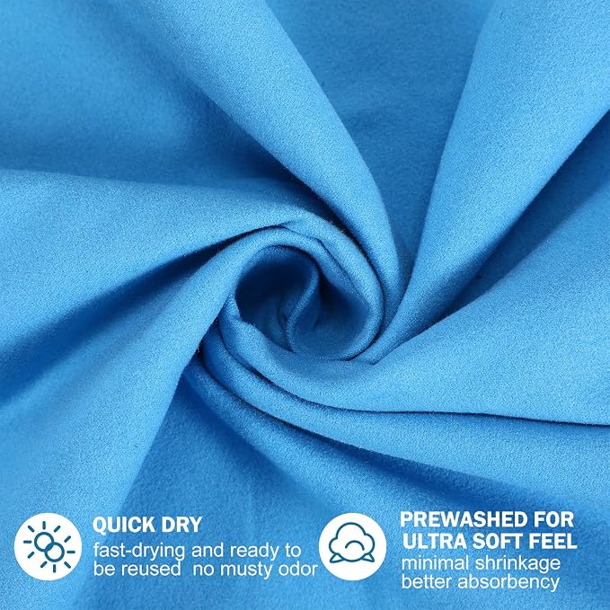 Xinnun 4 Pack Microfiber Camping Towel - Image 3