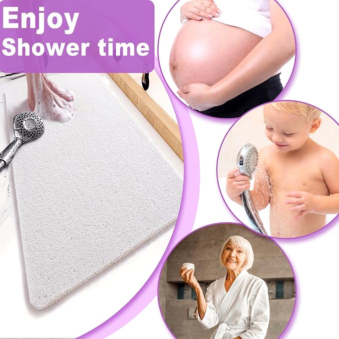 Shower Mats Non Slip for Elderly, 24x47’’Extra Lager Loofah Loofah Bath Mats - Image 5